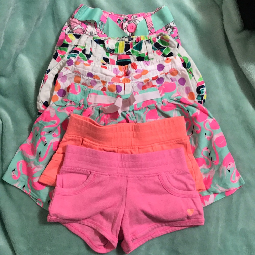 Lot of 6 mix lot of girls summer bottoms 2T